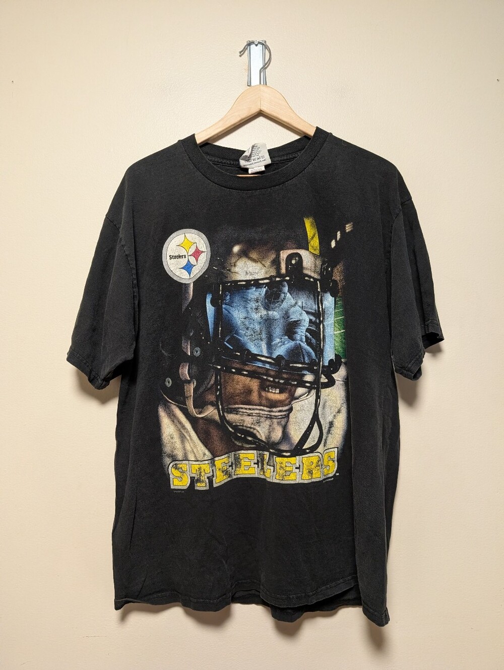 Vintage 1996 Pittsburgh Steelers Lee Sport NFL Graphic T-Shirt XL Black
